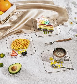 Großhandel B2B Klare Kinder Snack Schale, acht Stück + Boden
